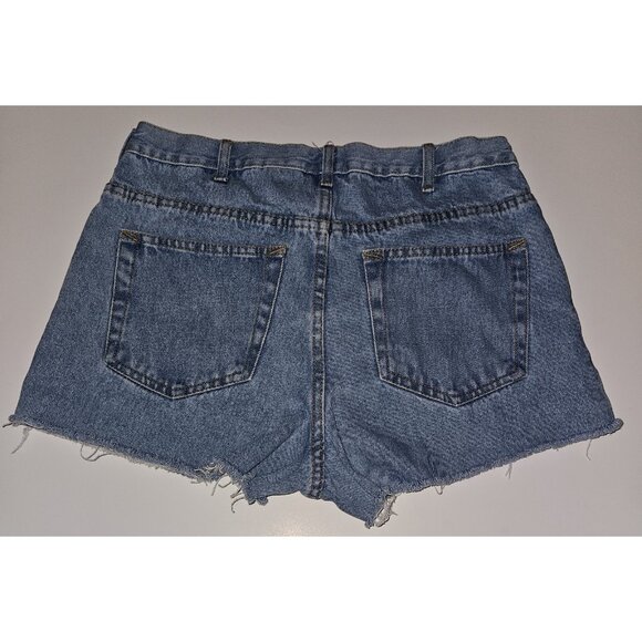 VTG B.E. Blues Cutoff Denim Shorts Booty Jean Approx 30" Waist High Rise y2k - Picture 8 of 8